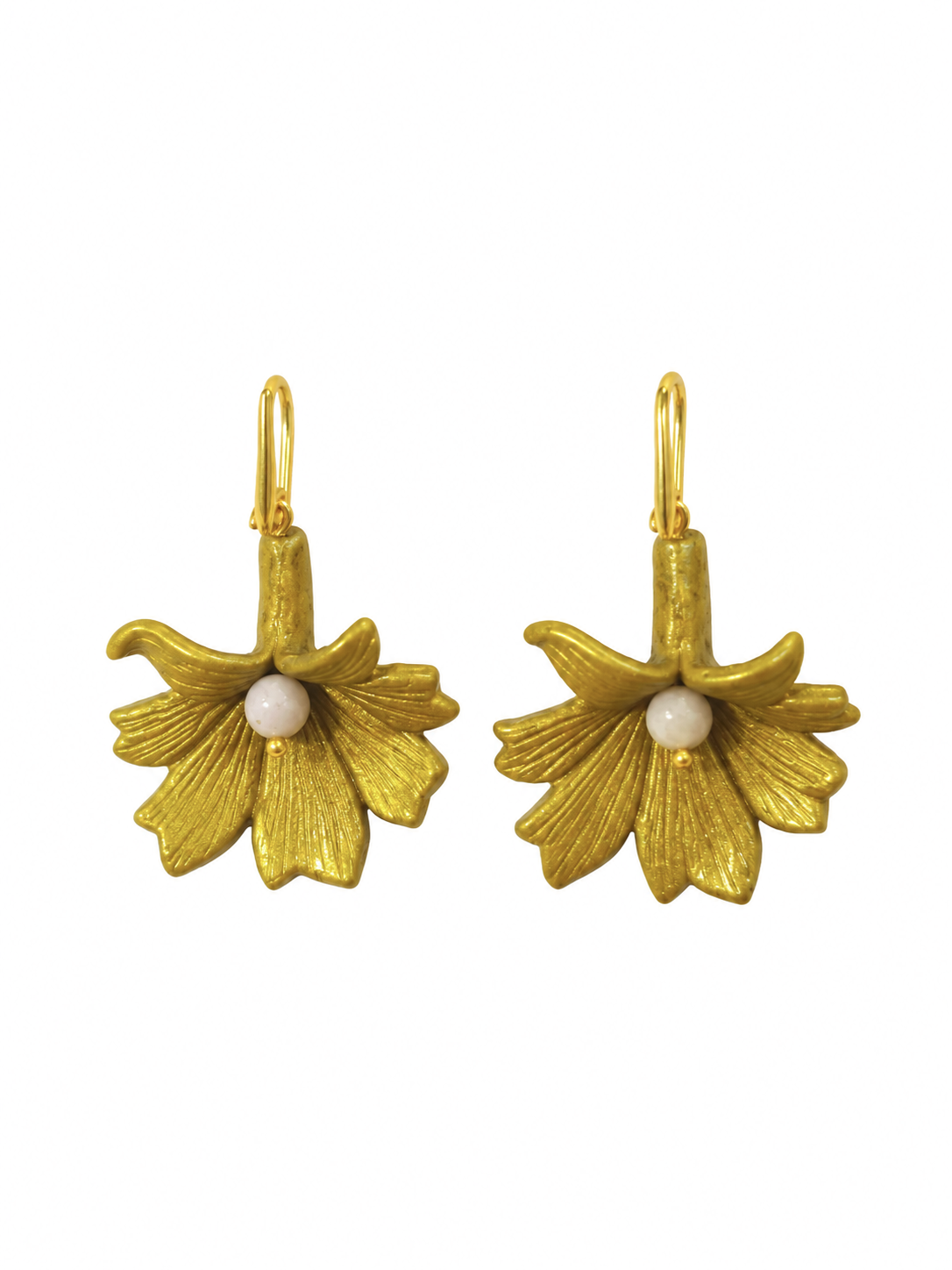 Hıbıskus Gold Küpe