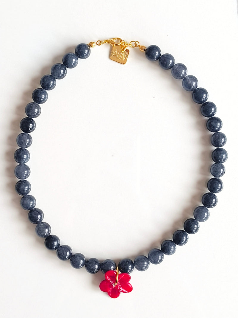 Nerina Blue-Grey Kolye