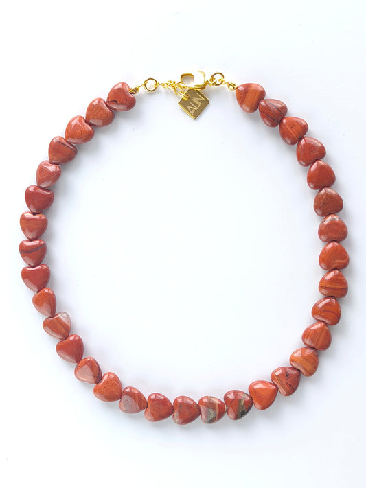 Amour Fin |  Beloved Red Jasper Kolye