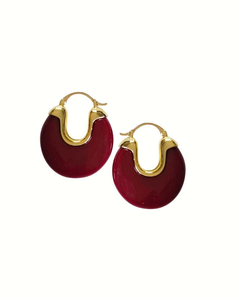 Hoops Burgundy Küpe