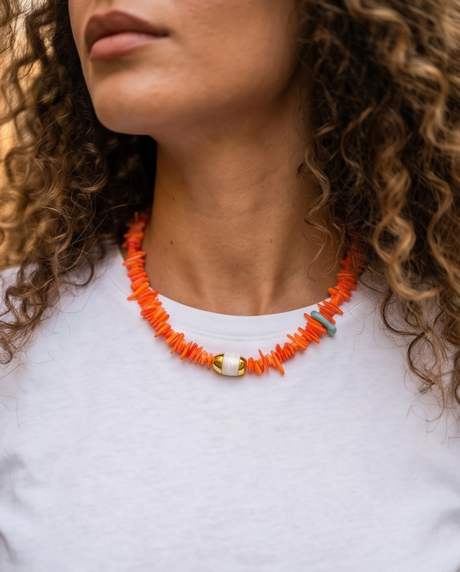 Sunkiss Coral Kolye