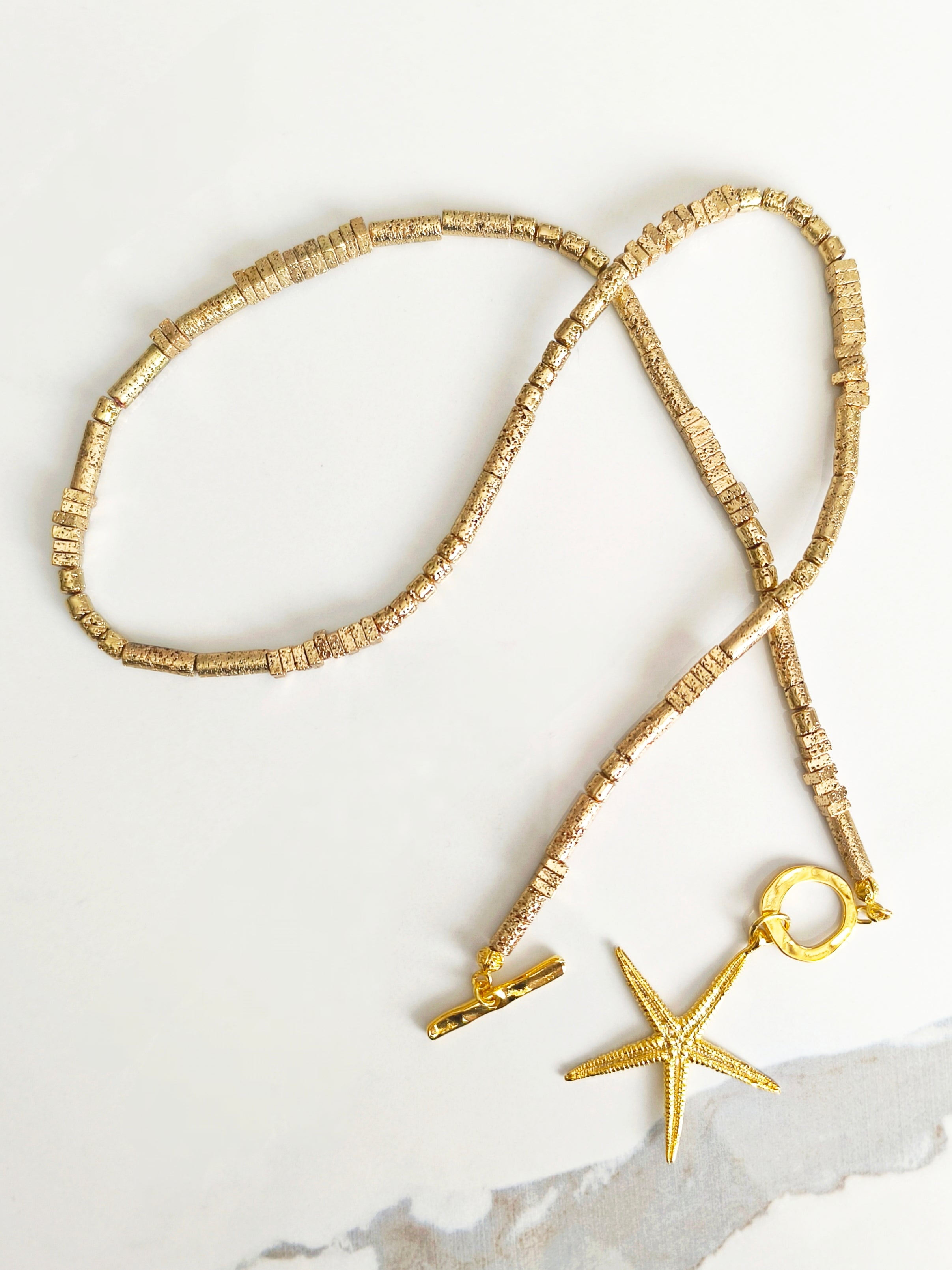 Starfish Hematit Kolye
