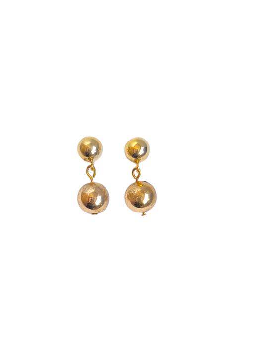 Gold Ball Küpe