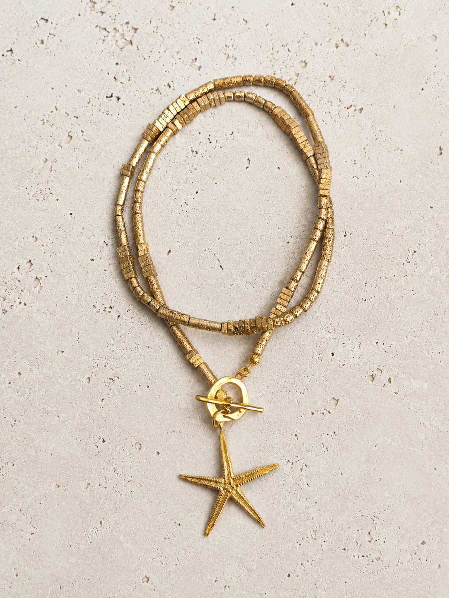 Starfish Hematit Kolye