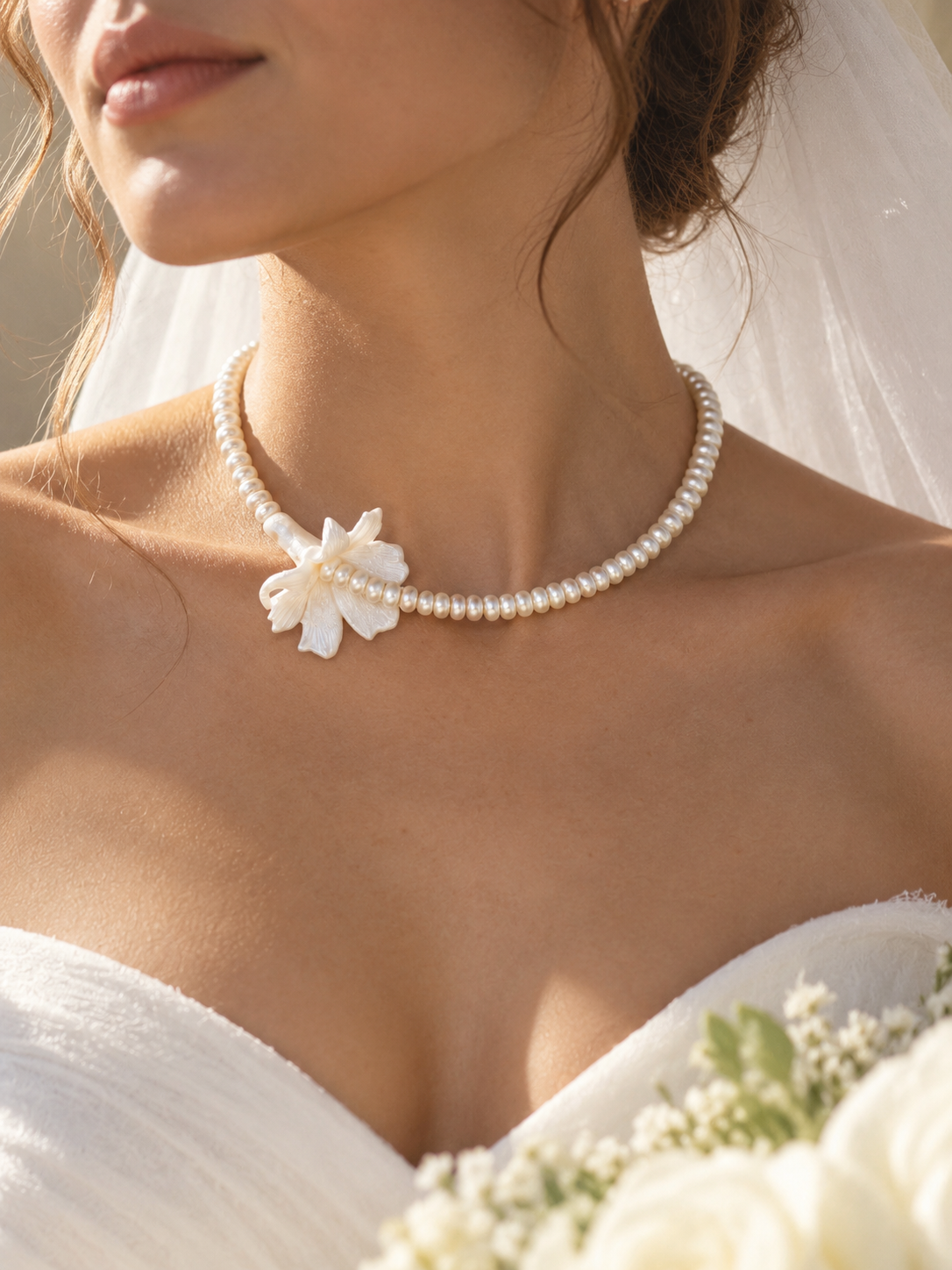 Hıbıscus Pearl Kolye