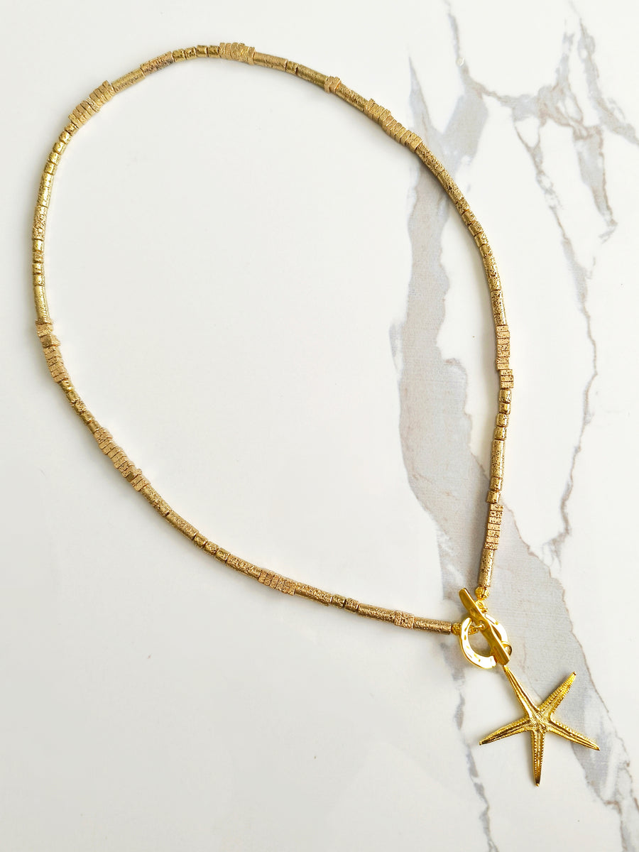Starfish Hematit Kolye