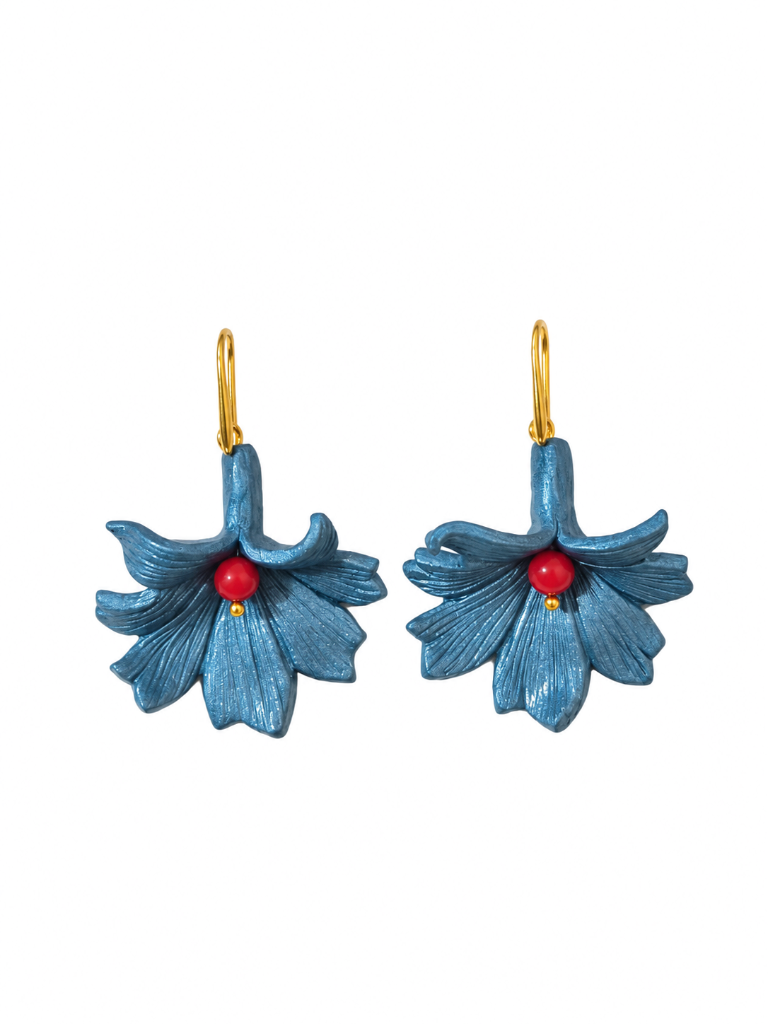 Hıbıscus Blue Küpe