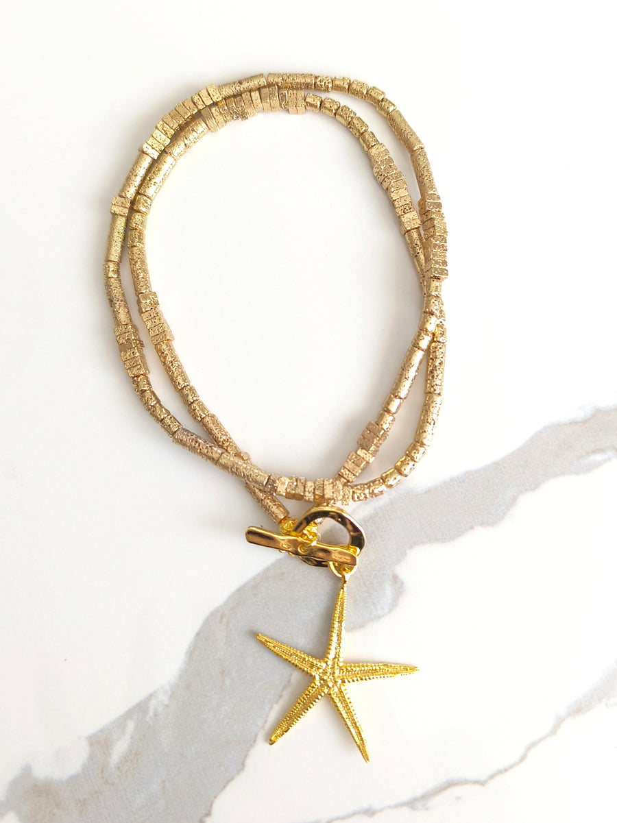 Starfish Hematit Kolye